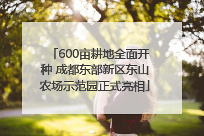 600亩耕地全面开种 成都东部新区东山农场示范园正式亮相